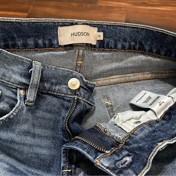 Hudson Men’s Blake Slim Straight Jean 30 Light Medium Wash - Picture 7 of 11